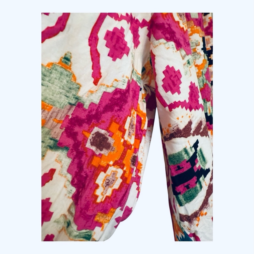 Christian Siriano New York Blouse Top Size 1X Multi-color Geo Print - Picture 3 of 10